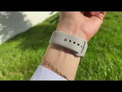 Apple Watch Uyumlu Silikon Spor Kordon Gri