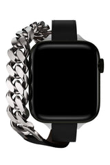 Apple Watch Uyumlu Double Tour Deri Kordon İmperial Black