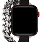 Apple Watch Compatible Double Tour Leather Band Imperial Black 