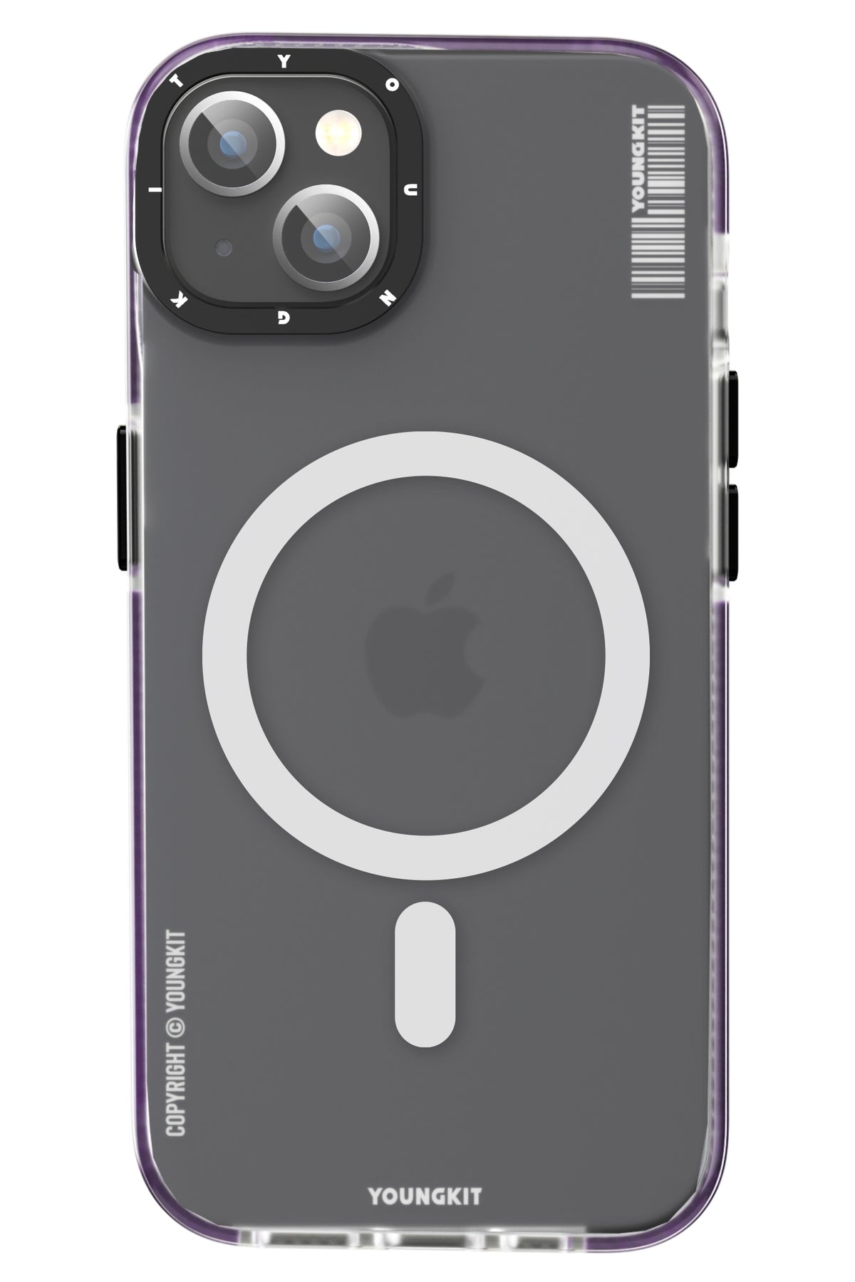 Youngkit Jane Sand iPhone 14 Plus Magsafe Buzlu Derin Mor Kılıf  Youngkit