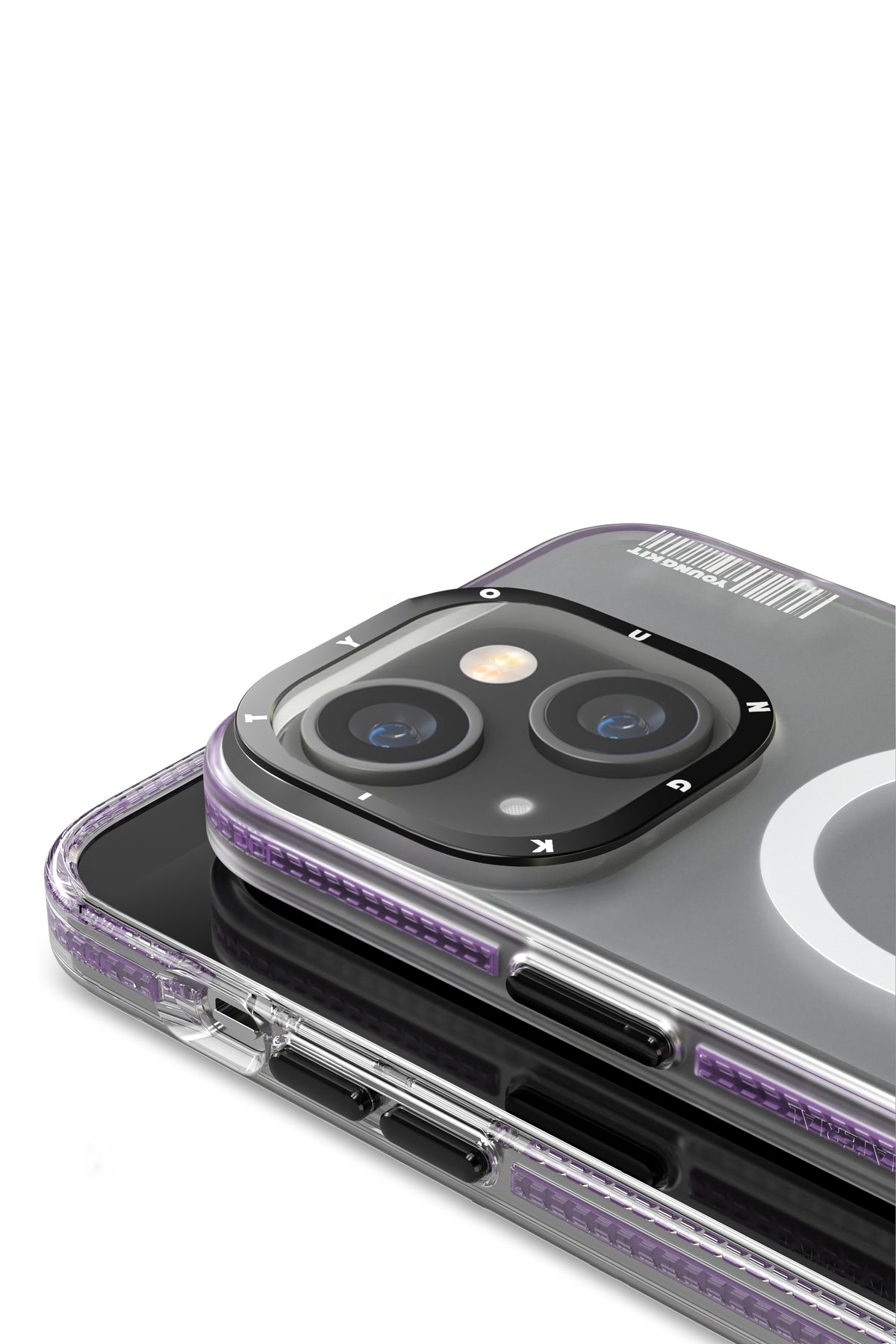 Youngkit Jane Sand iPhone 14 Plus Magsafe Buzlu Derin Mor Kılıf  Youngkit