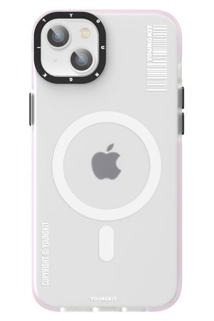 Youngkit Jane Sand iPhone 14 Plus Magsafe Buzlu Pembe Kılıf