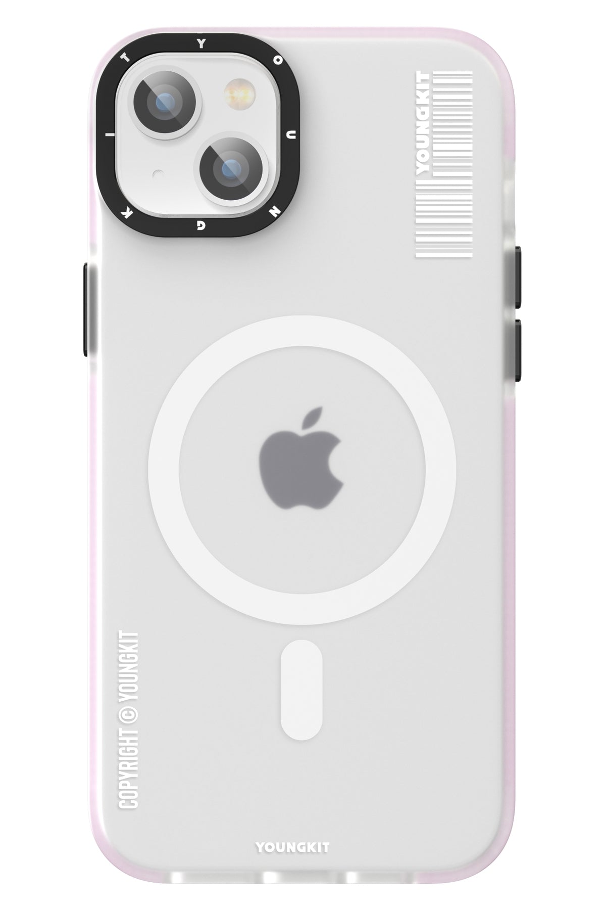 Youngkit Jane Sand iPhone 14 Magsafe Buzlu Pembe Kılıf  Youngkit