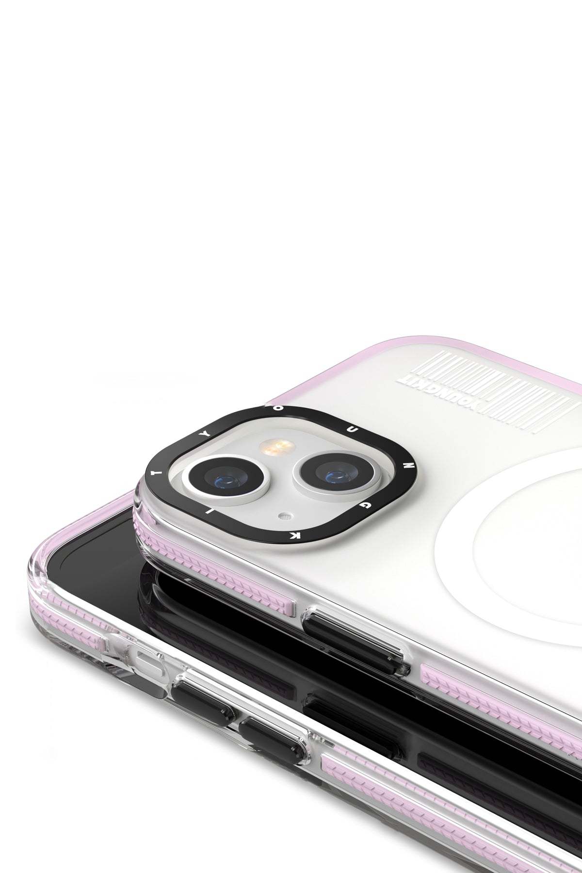 Youngkit Jane Sand iPhone 14 Magsafe Buzlu Pembe Kılıf  Youngkit
