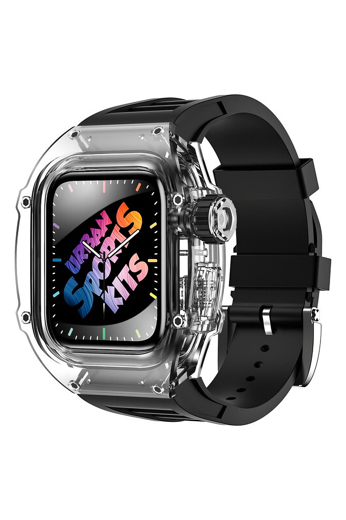 Apple Watch Uyumlu Armor Loop Şeffaf Kasa Koruyucu Java Silikon Kordon