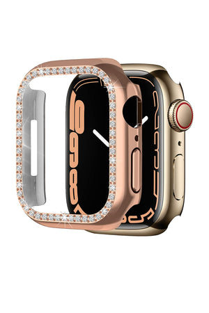 Apple Watch Uyumlu Bumper Taşlı Parlak Kasa Liserian  bikordon