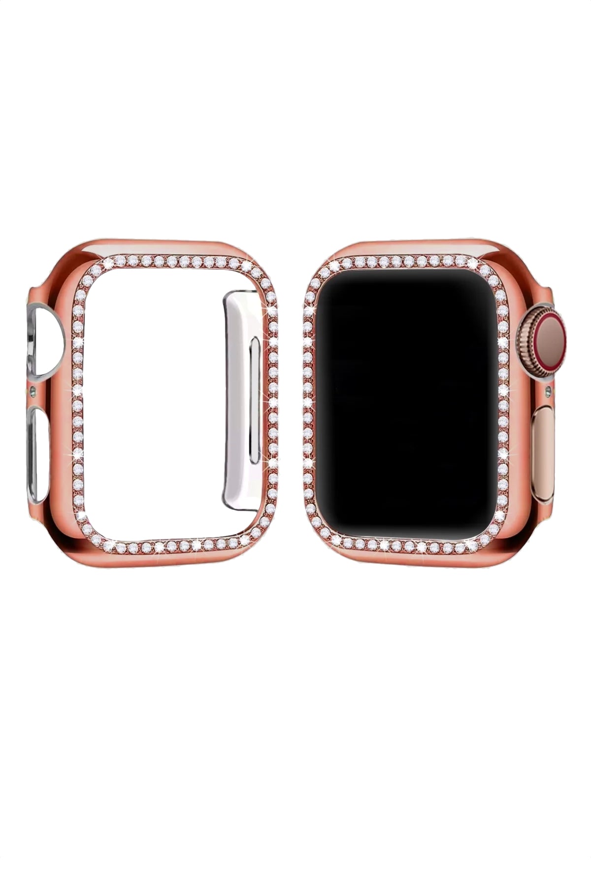 Apple Watch Uyumlu Bumper Taşlı Parlak Kasa Liserian  bikordon