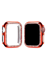 Apple Watch Uyumlu Bumper Taşlı Parlak Kasa Merlot