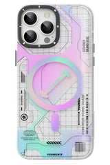 Youngkit Metaverse iPhone 13 Pro Max Magsafe Uyumlu Beyaz Kılıf