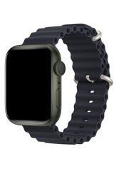 Apple Watch Uyumlu Ocean Silikon Kordon Midnight