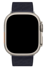 Apple Watch Compatible Multi Hole Leather Band Mingblau 