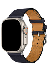 Apple Watch Compatible Multi Hole Leather Band Mingblau 
