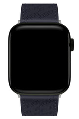 Apple Watch Compatible Multi Hole Leather Band Mingblau 