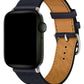 Apple Watch Compatible Multi Hole Leather Band Mingblau 