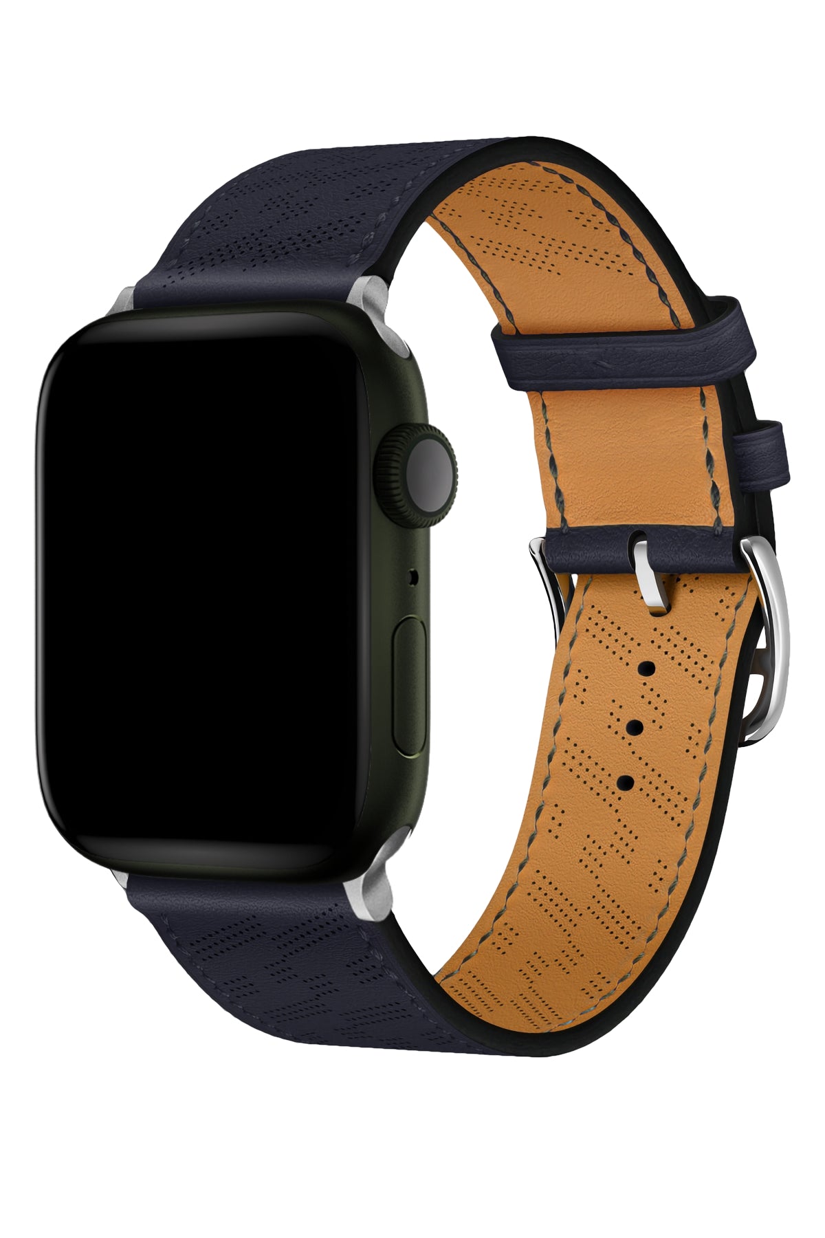 Apple Watch Uyumlu Multi Hole Deri Kordon Mingblau  bikordon