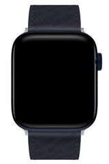 Apple Watch Compatible Multi Hole Leather Band Mingblau 