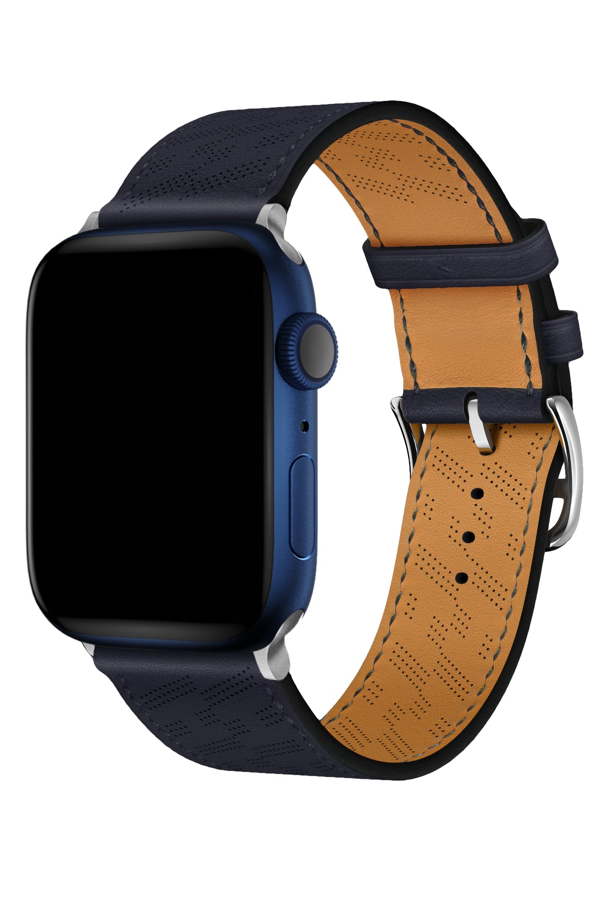 Apple Watch Uyumlu Multi Hole Deri Kordon Mingblau  bikordon