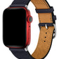 Apple Watch Compatible Multi Hole Leather Band Mingblau 