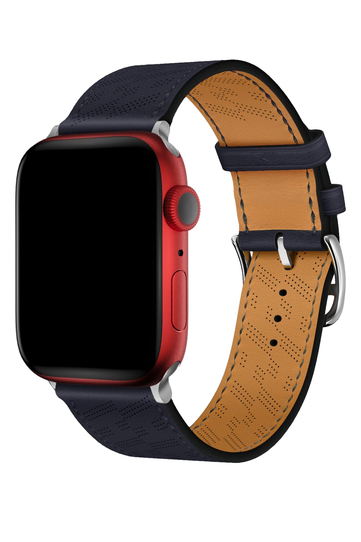 Apple Watch Uyumlu Multi Hole Deri Kordon Mingblau  bikordon
