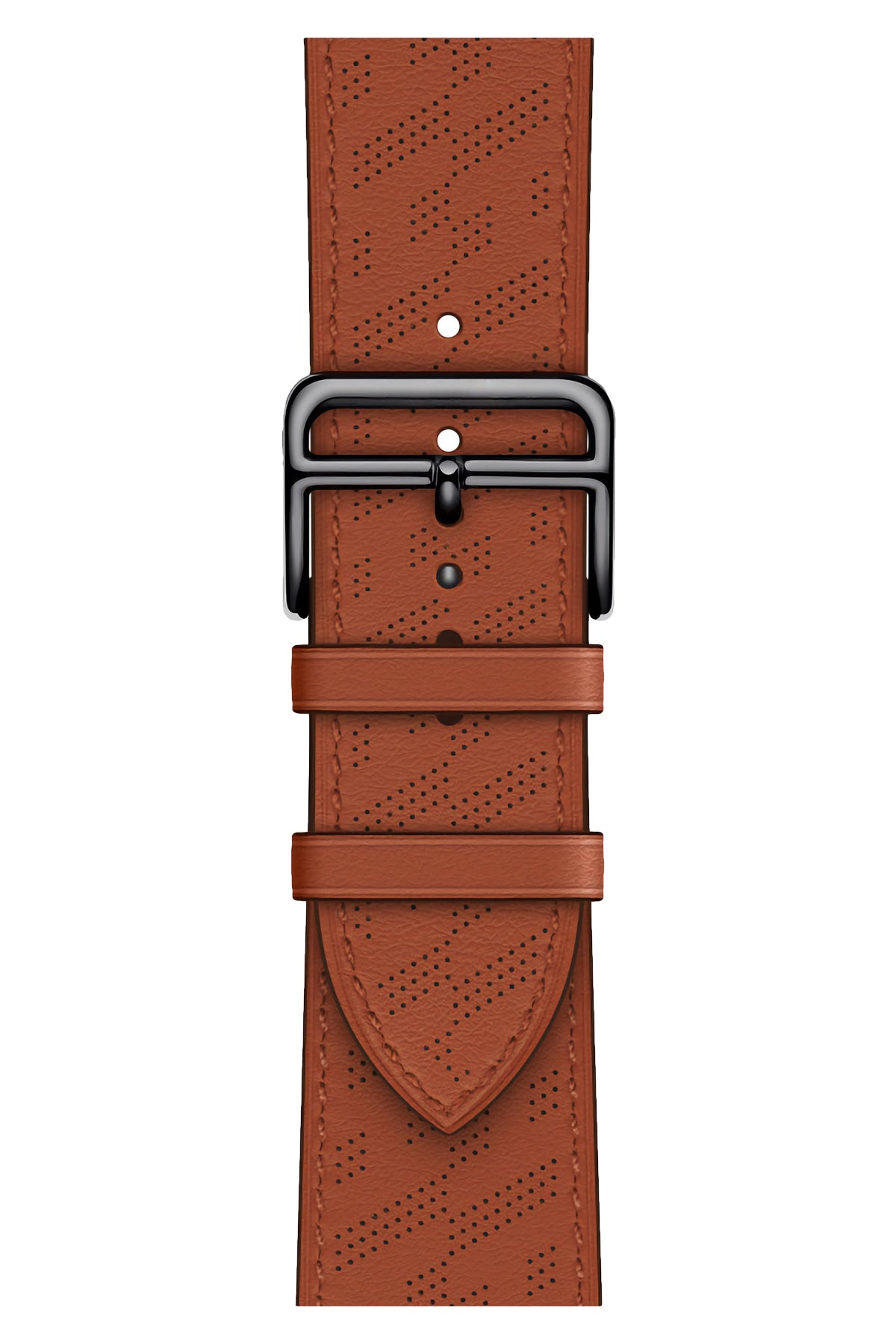 Apple Watch Uyumlu Multi Hole Deri Kordon Ocre  bikordon