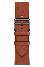 Apple Watch Uyumlu Multi Hole Deri Kordon Ocre  bikordon