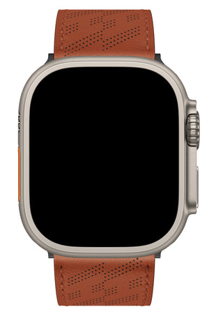 Apple Watch Uyumlu Multi Hole Deri Kordon Ocre