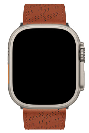 Apple Watch Uyumlu Multi Hole Deri Kordon Ocre  bikordon