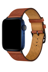 Apple Watch Uyumlu Multi Hole Deri Kordon Ocre