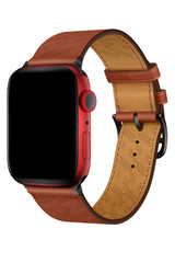 Apple Watch Uyumlu Multi Hole Deri Kordon Ocre