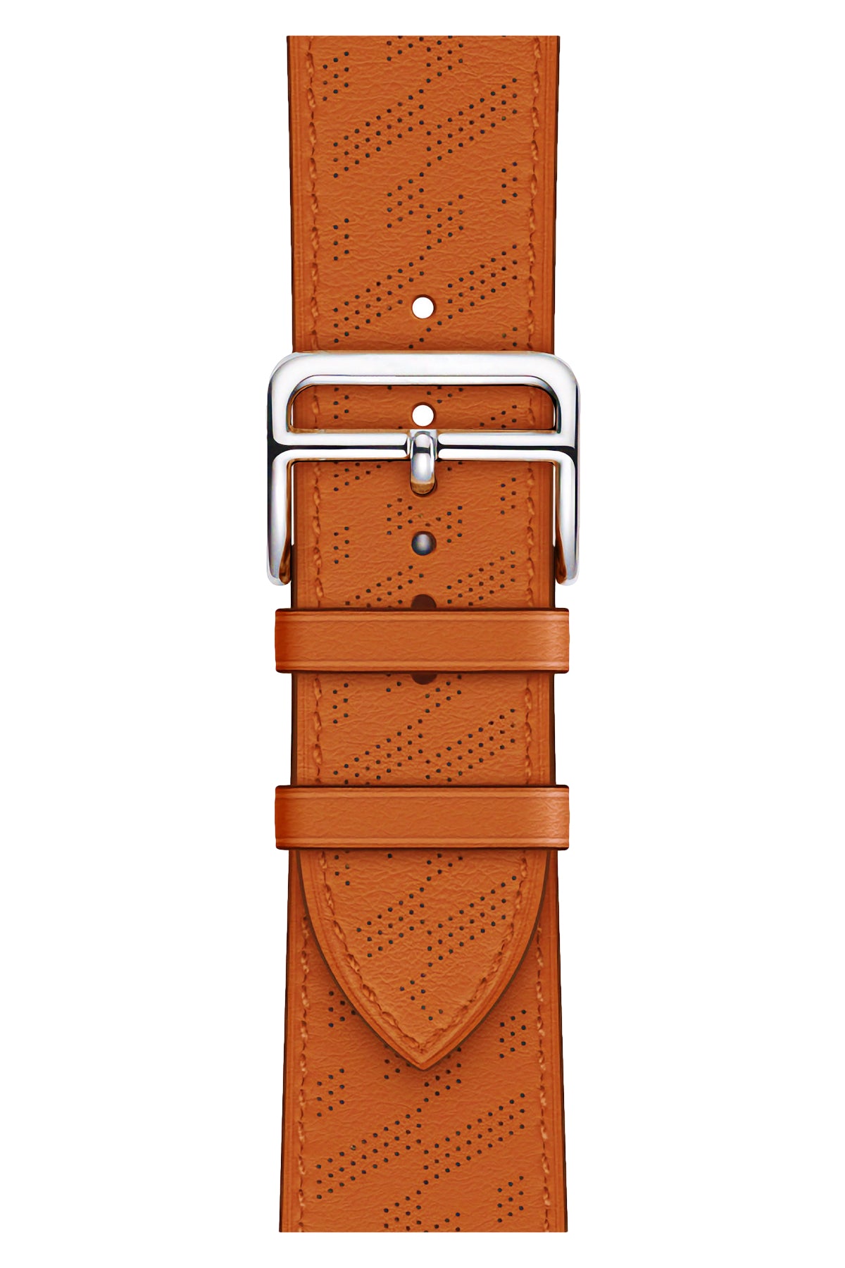 Apple Watch Uyumlu Multi Hole Deri Kordon Orangeade