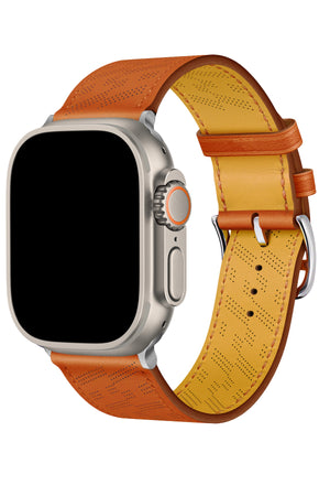 Apple Watch Uyumlu Multi Hole Deri Kordon Orangeade  bikordon