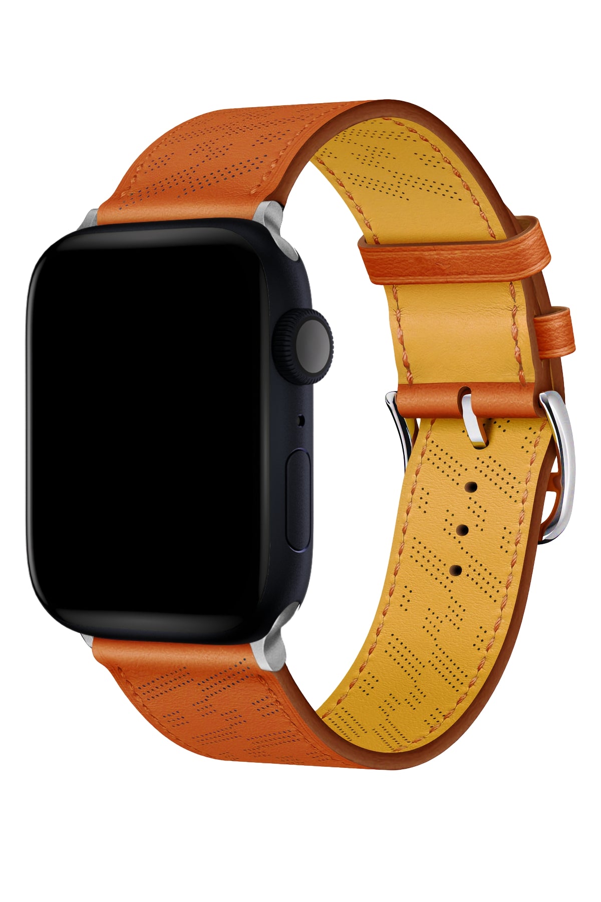 Apple Watch Uyumlu Multi Hole Deri Kordon Orangeade  bikordon