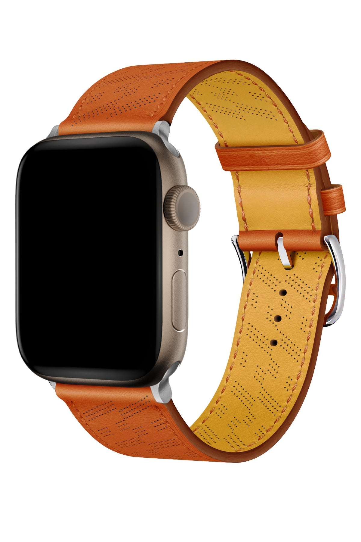 Apple Watch Uyumlu Multi Hole Deri Kordon Orangeade  bikordon