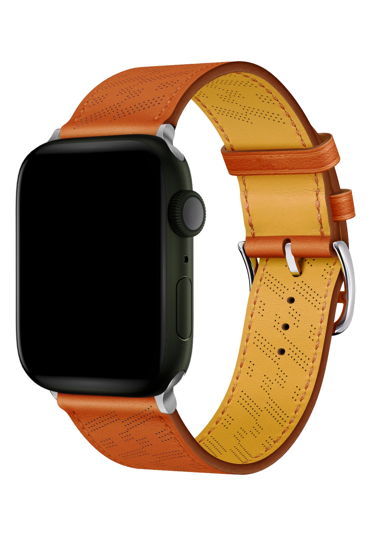 Apple Watch Uyumlu Multi Hole Deri Kordon Orangeade  bikordon