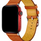 Apple Watch Compatible Multi Hole Leather Band Orangeade 