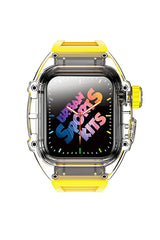 Apple Watch Uyumlu Armor Loop Şeffaf Kasa Koruyucu Primrose Silikon Kordon