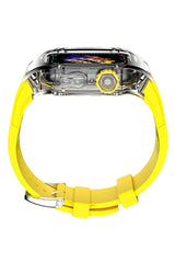 Apple Watch Uyumlu Armor Loop Şeffaf Kasa Koruyucu Primrose Silikon Kordon