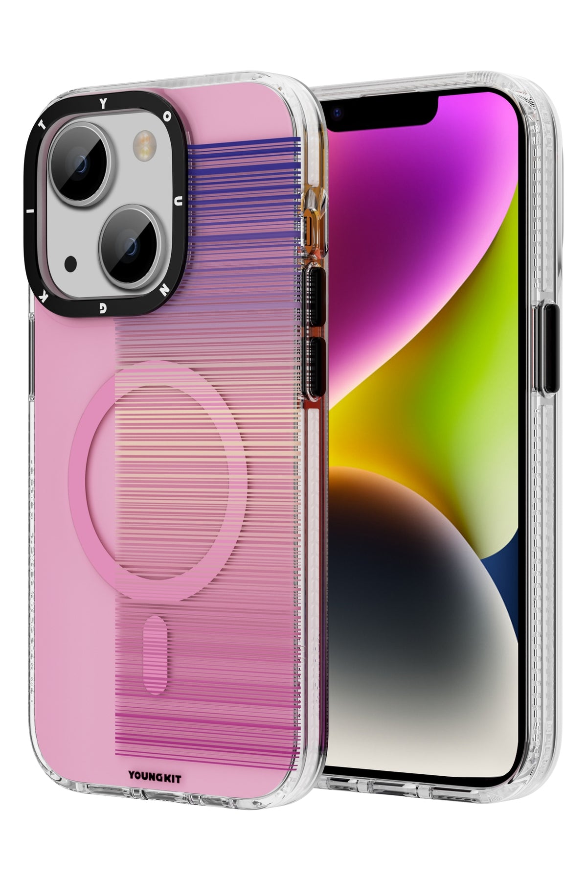Youngkit Pure iPhone 14 Plus Magsafe Pembe Kılıf  Youngkit