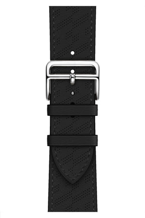 Apple Watch Uyumlu Multi Hole Deri Kordon Pure Black  bikordon