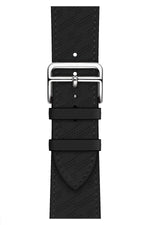 Apple Watch Uyumlu Multi Hole Deri Kordon Pure Black  bikordon