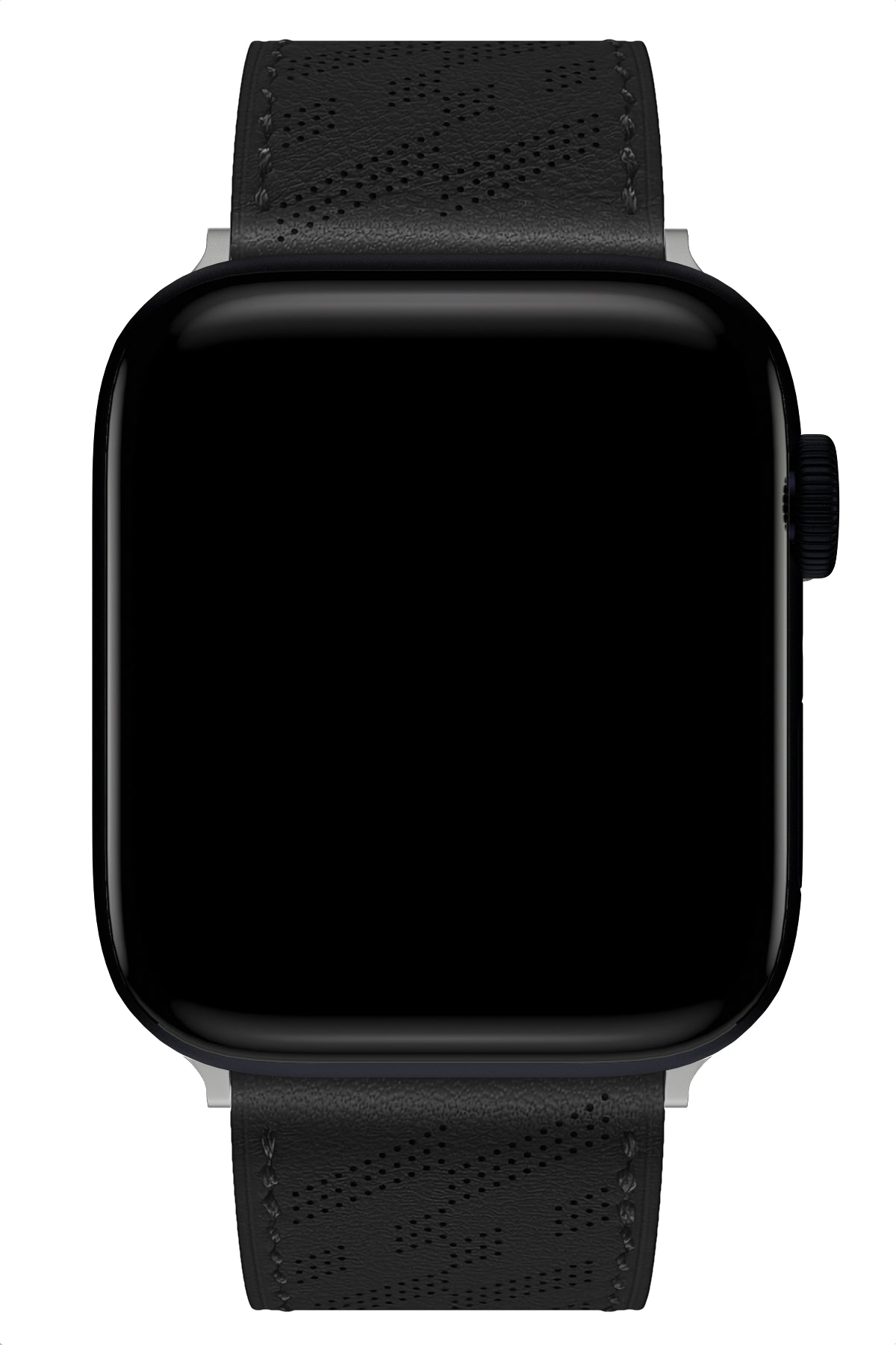 Apple Watch Uyumlu Multi Hole Deri Kordon Pure Black  bikordon
