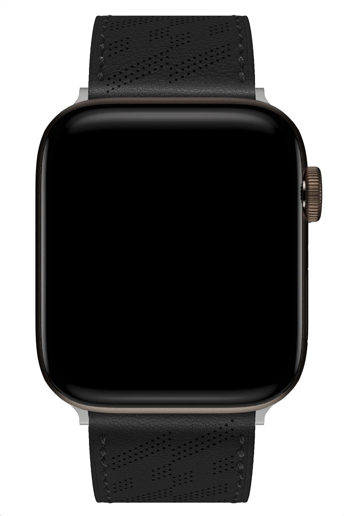 Apple Watch Uyumlu Multi Hole Deri Kordon Pure Black  bikordon