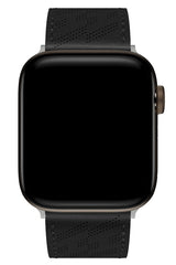 Apple Watch Uyumlu Multi Hole Deri Kordon Pure Black