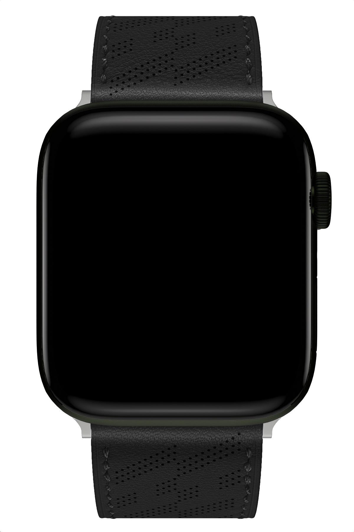 Apple Watch Uyumlu Multi Hole Deri Kordon Pure Black  bikordon