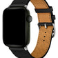 Apple Watch Uyumlu Multi Hole Deri Kordon Pure Black  bikordon