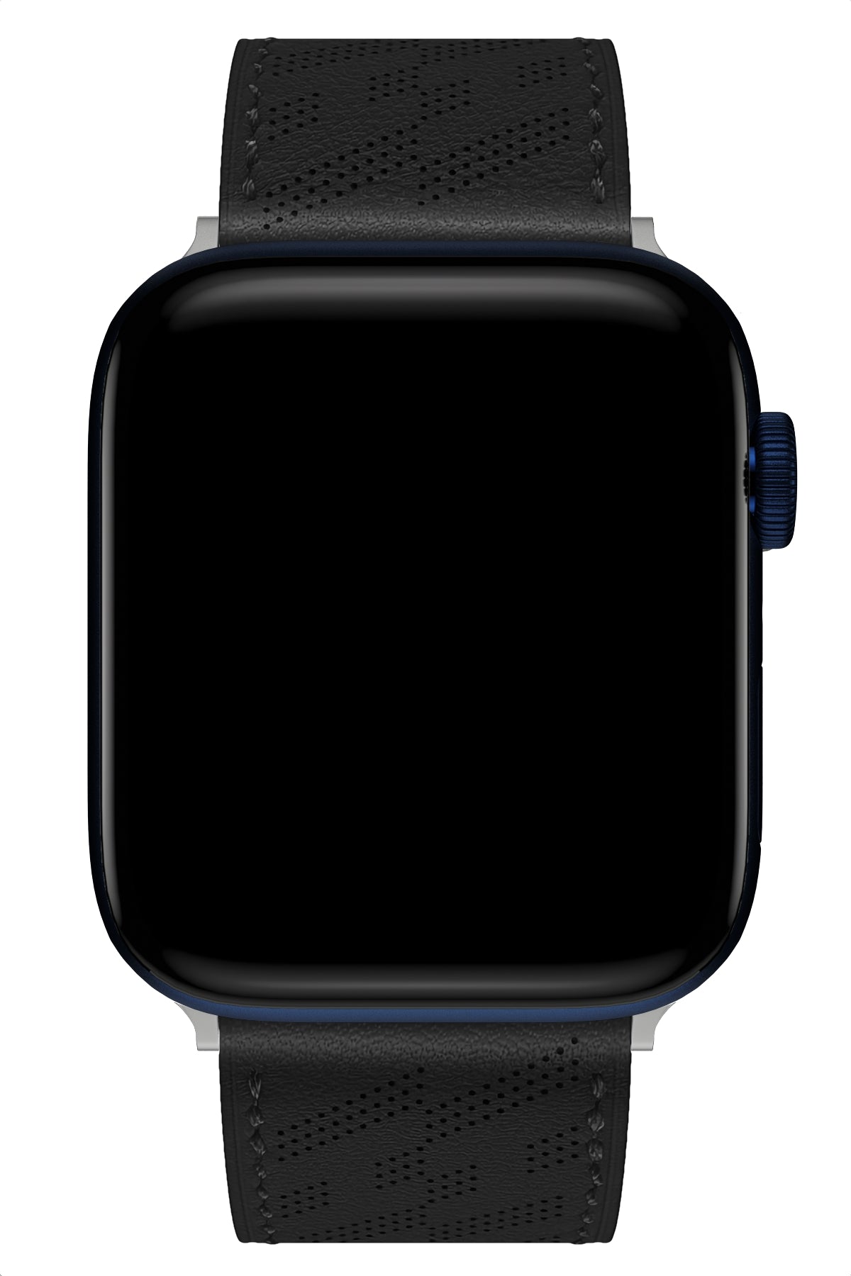 Apple Watch Uyumlu Multi Hole Deri Kordon Pure Black  bikordon