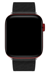 Apple Watch Uyumlu Multi Hole Deri Kordon Pure Black