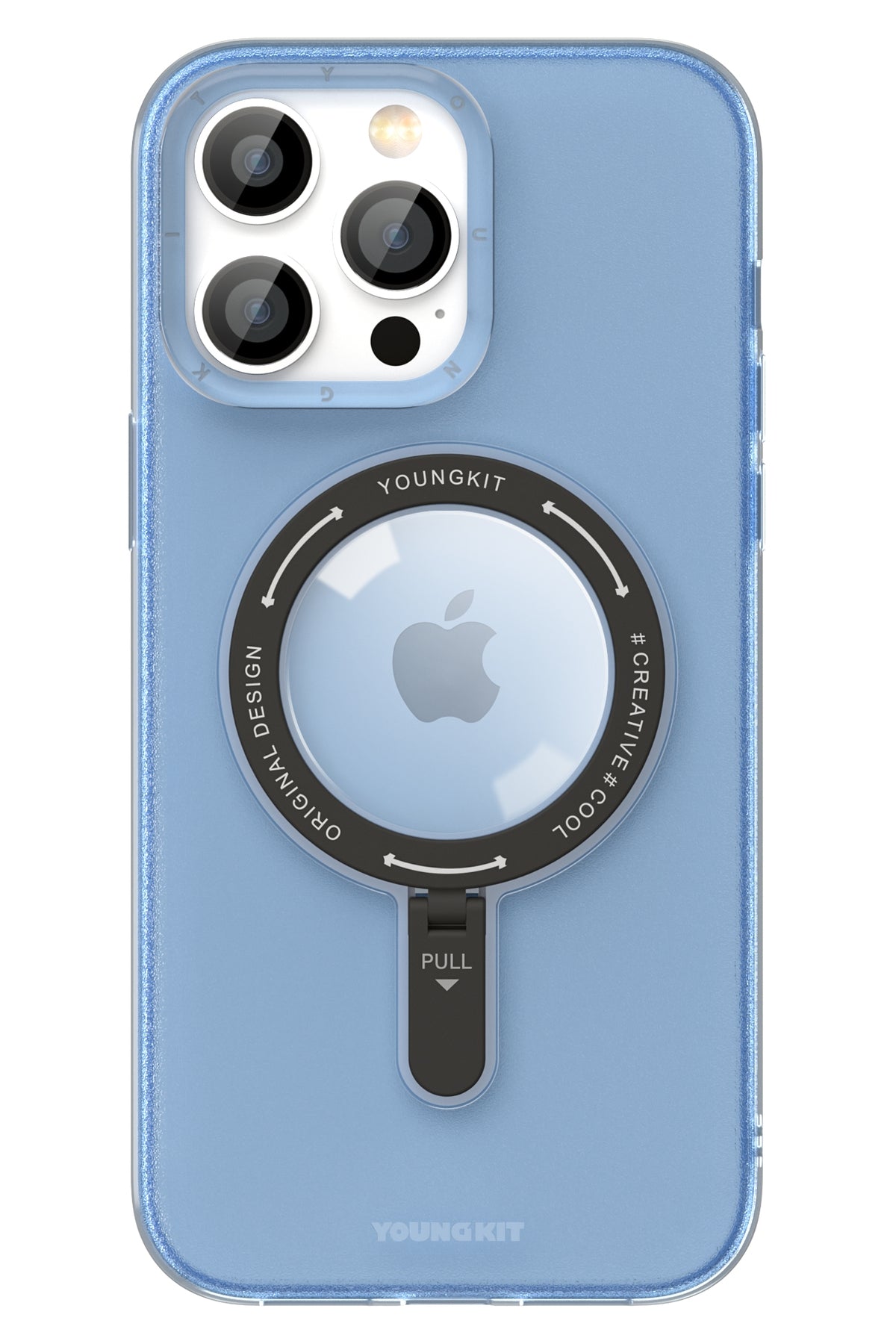 Youngkit Rock iPhone 14 Pro Max Magsafe Mavi Stand Kılıf  Youngkit