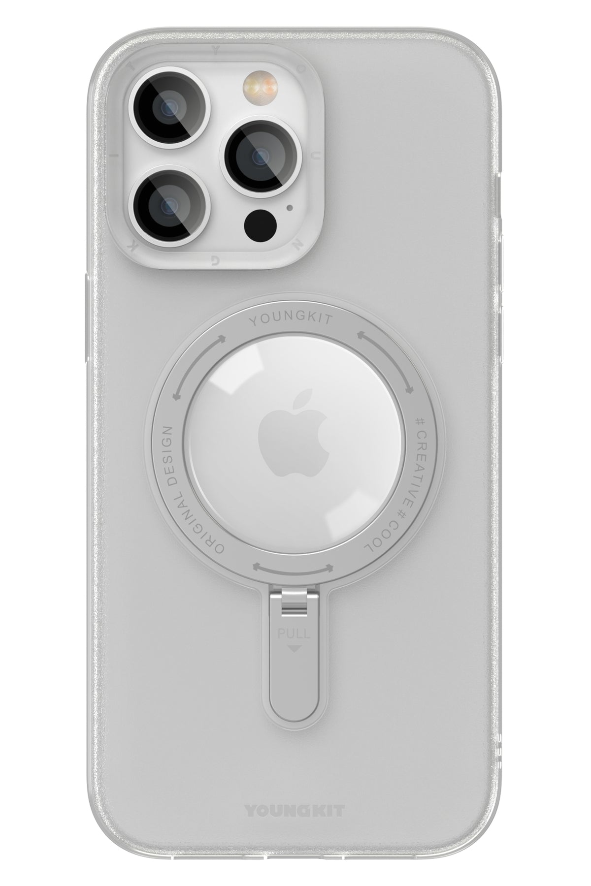 Youngkit Rock iPhone 14 Pro Max Magsafe Beyaz Stand Kılıf  Youngkit