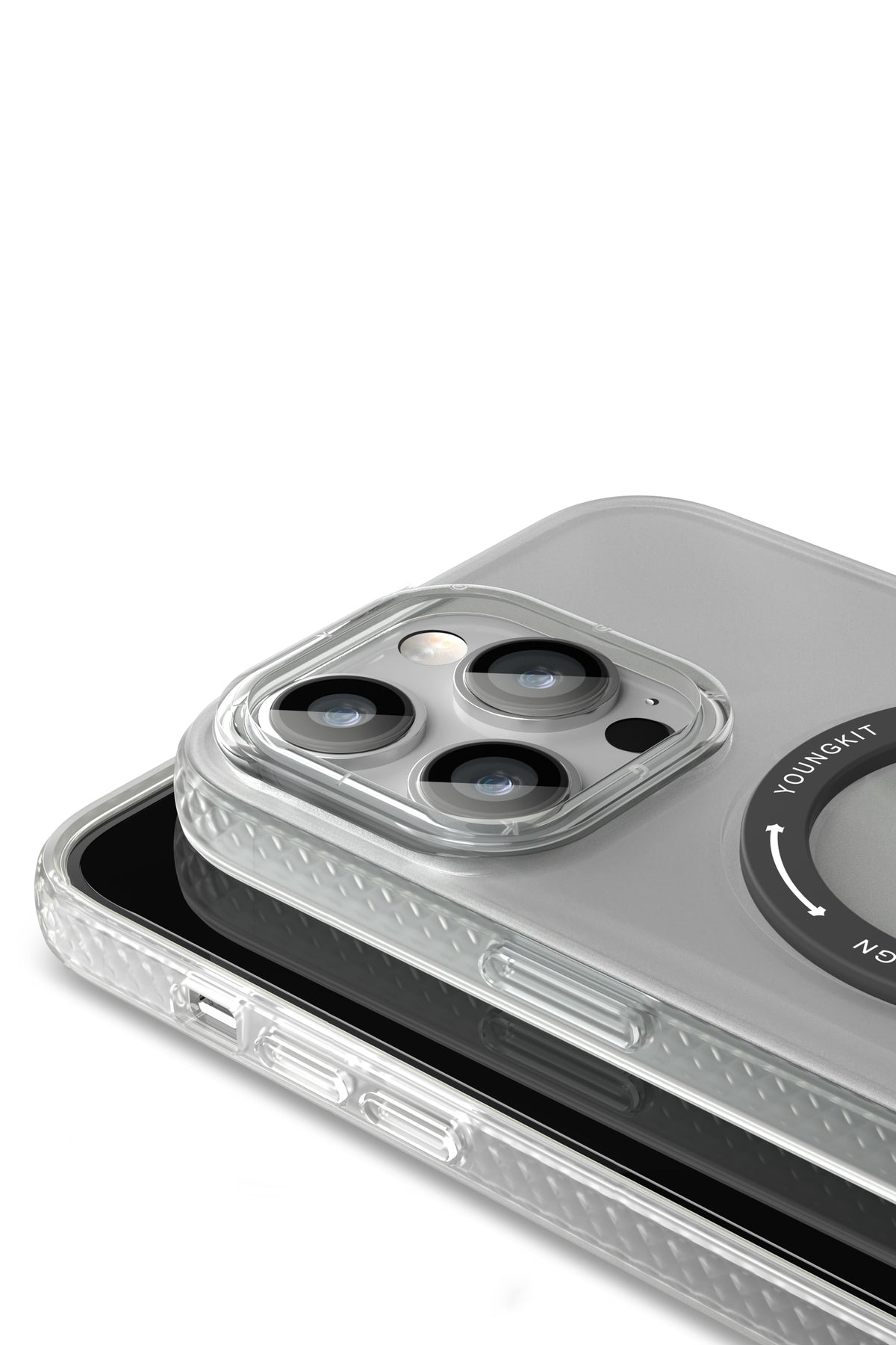 Youngkit Rock iPhone 14 Pro Max Magsafe Beyaz Stand Kılıf  Youngkit